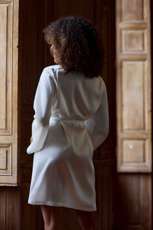 Marjolaine kurzen Morgenmantel „Tracy“ Naturel