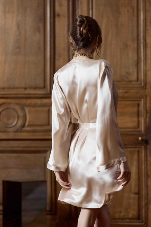 Marjolaine kurzen Morgenmantel „Tracy“ Sable