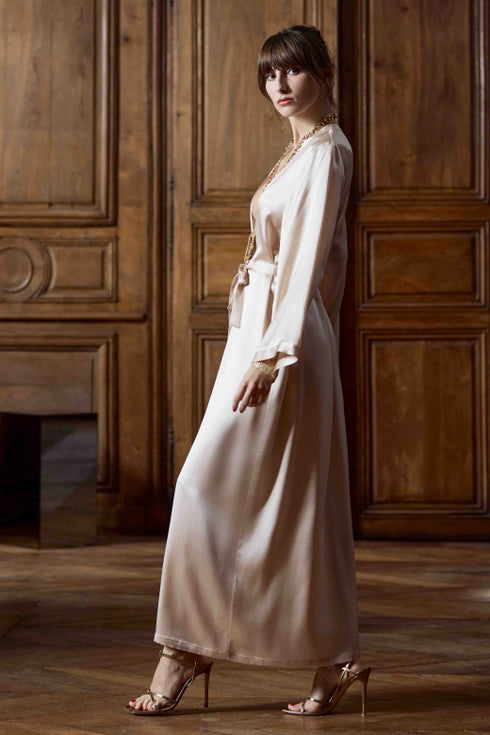 Marjolaine ein langer Morgenmantel „Tracy“ Sable